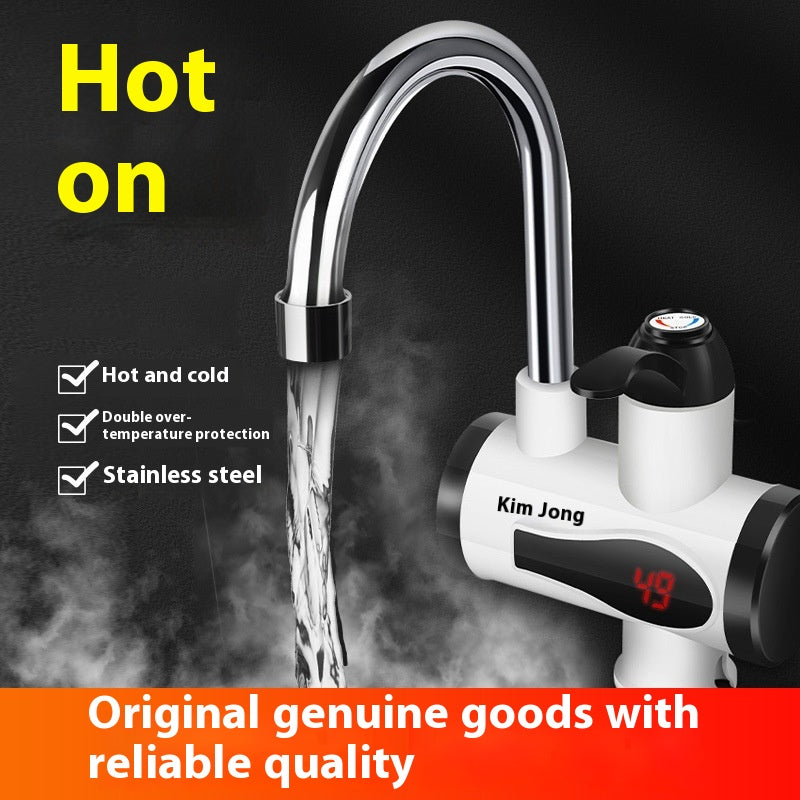 Stainless Steel LED Digital Display Instant Heating Electric Water Heater Faucet Tap, Geyser